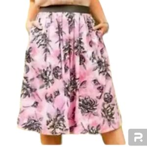 Anthropologie Odille Splendid Celebration Cotton Skirt Size 4 Floral Cottagecore